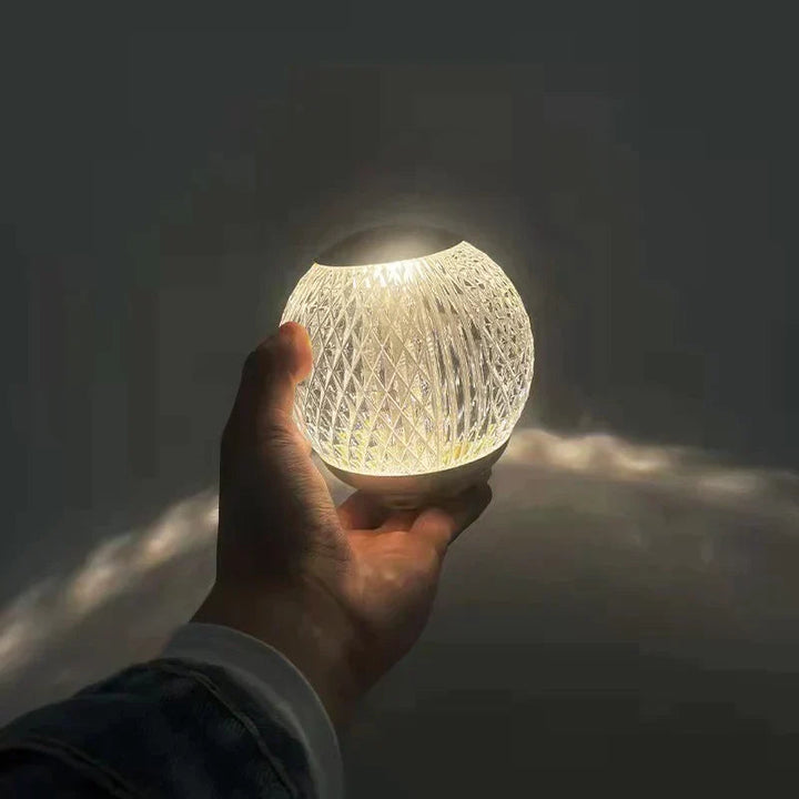 16 COLOUR RGB ROUND SHAPE GLASS LAMP local baba
