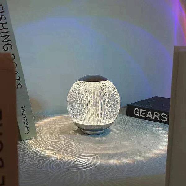 16 COLOUR RGB ROUND SHAPE GLASS LAMP local baba