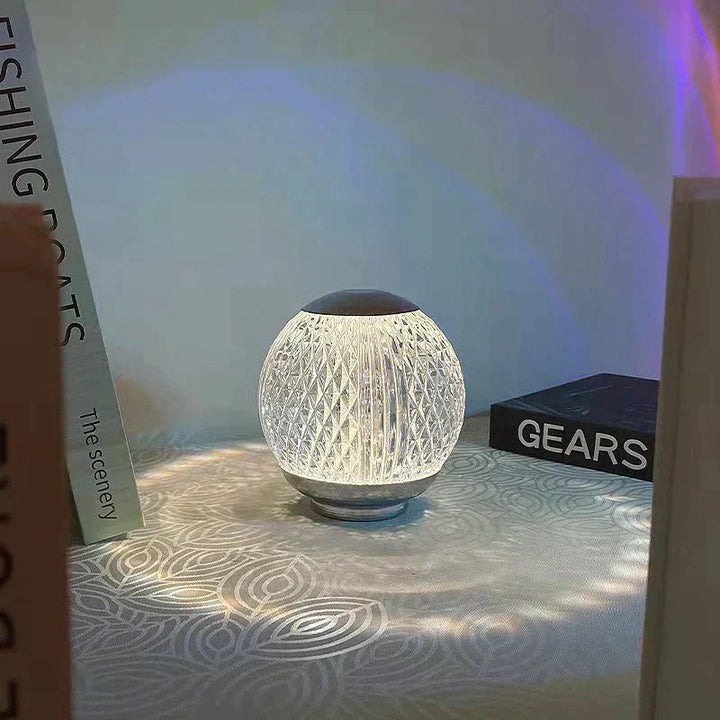 16 COLOUR RGB ROUND SHAPE GLASS LAMP local baba