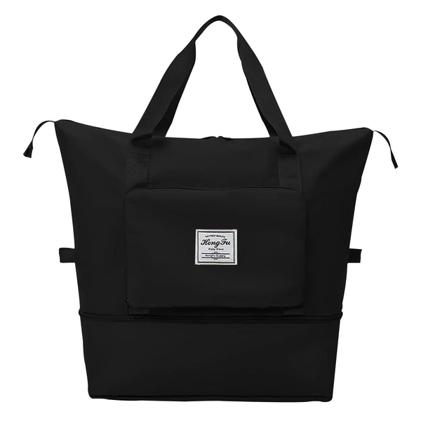 Women Travel Foldable Shoulder Bag Patchwork Tote Bag Casual Large Capacity Fashion Handbag (random Color) Avuke Goods