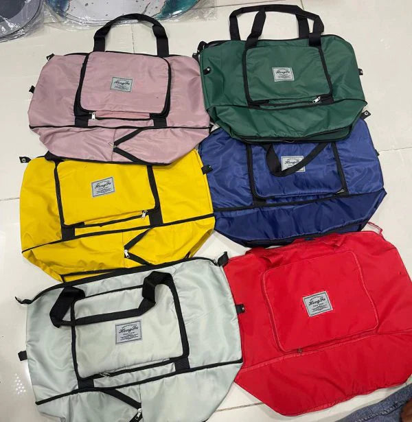 Women Travel Foldable Shoulder Bag Patchwork Tote Bag Casual Large Capacity Fashion Handbag (random Color) Avuke Goods