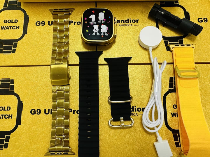 Fendior G9 Ultra Max Gold Smart Watch with 2.02-Inch Full Screen Display Ahsangadgetzone