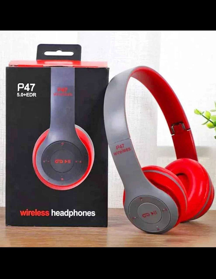 P47 Wireless Bluetooth Foldable Headset | 5-Hour Playtime | Crystal Clear Sound | Bluetooth 5.0 – Enhanced Audio Experience Ahsangadgetzone