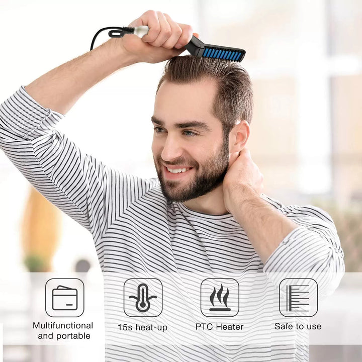 Hair Straightener For Men Multifunctional Comb Curling Electric Brush Beard Comb Zainsar