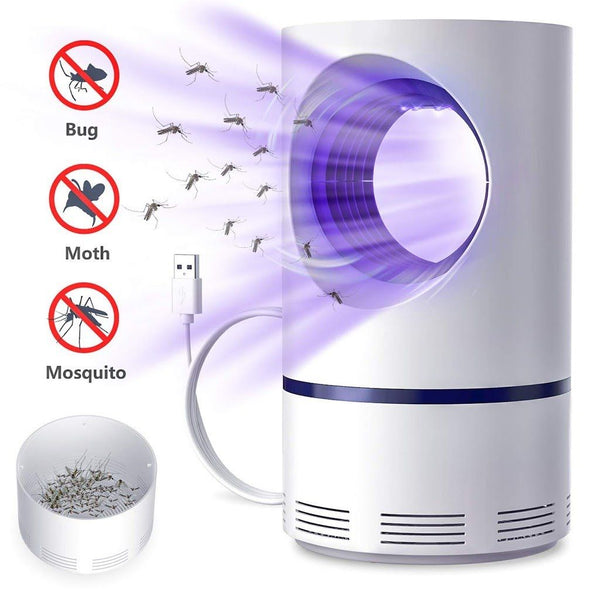 Electric Mosquito Trap Blue Light Mosquito Killer Lamp With USB Power Suction Fan No Zapper Child Safe self