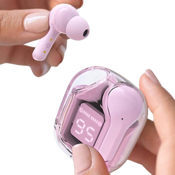 Air 31 TWS Wireless Earbuds – Transparent Bluetooth Earbuds, Airpods Style, Noise-Canceling, Premium Sound Quality with Free Pouch & Lanyard Ahsangadgetzone