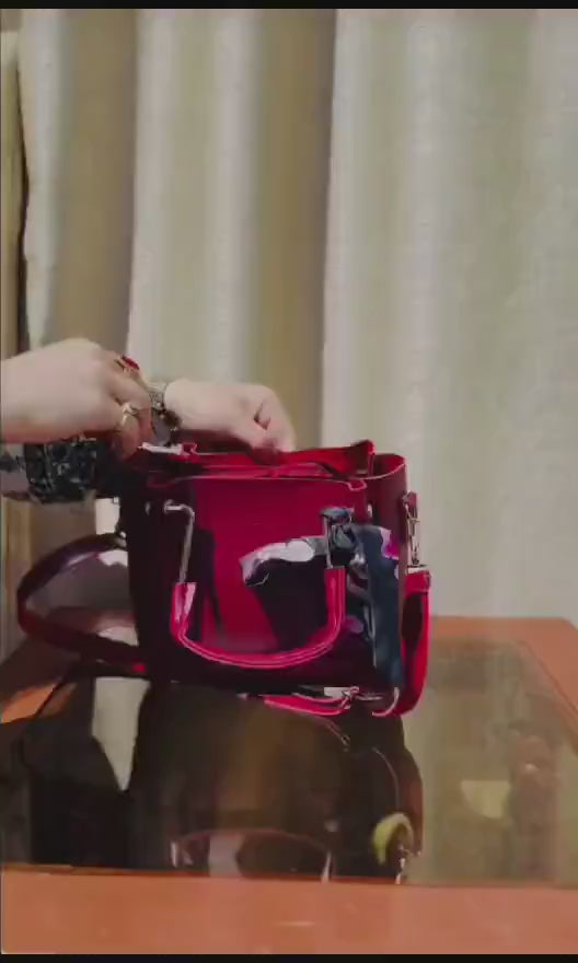 Girls PU leather handbag set 2 in 1