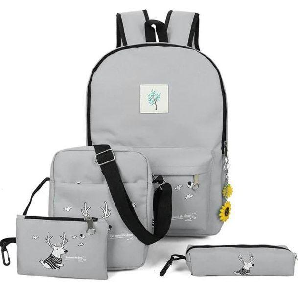 4 PIECES WOMEN AND KIDS NYLON PRINTED STYLE BAG PACKED Nexasim