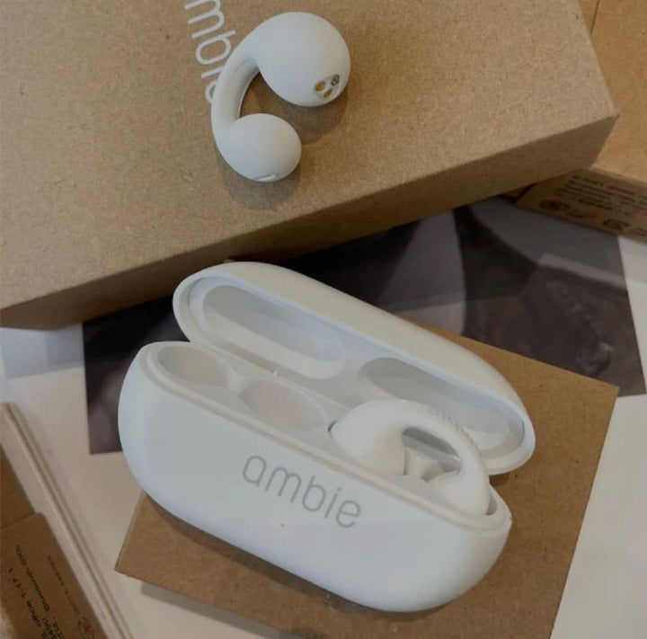 Stylish White Bluetooth earbuds with Long Battery Time Nexasim