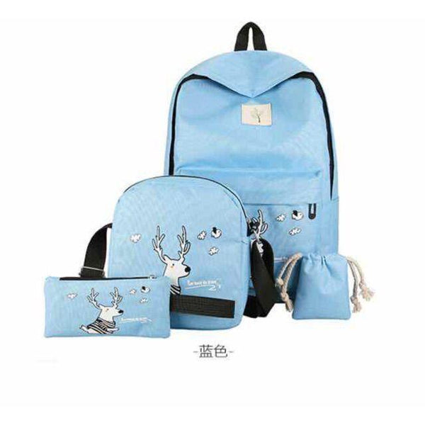 4 PIECES WOMEN AND KIDS NYLON PRINTED STYLE BAG PACKED Nexasim