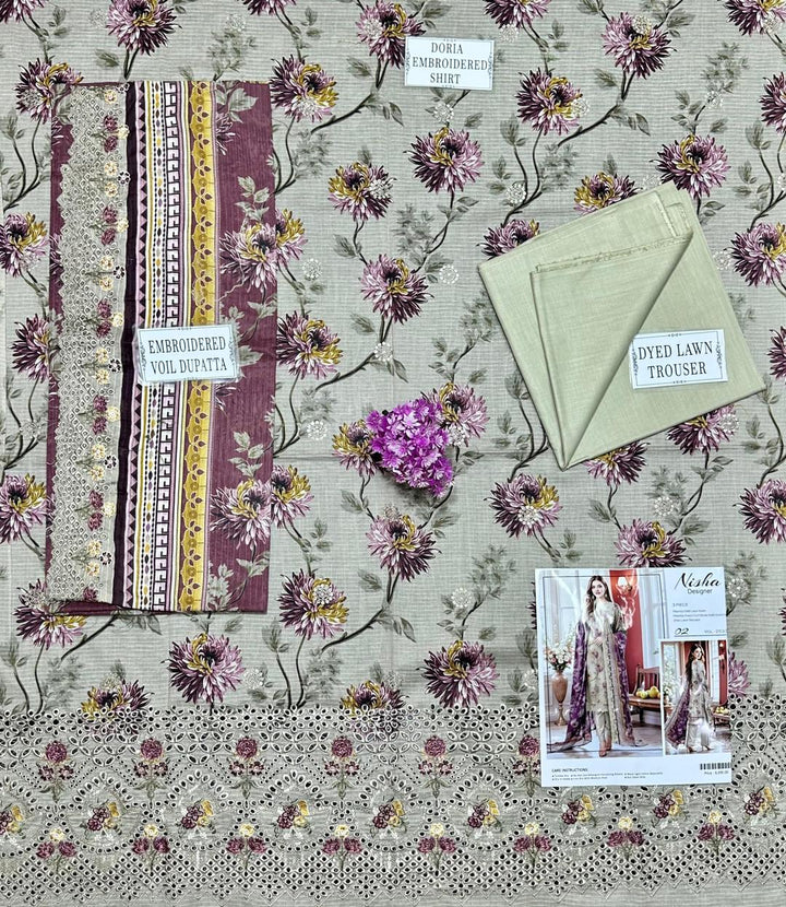 Embroidered and Printed 3 Piece Unstitched Lawn Suits of the Best Quality Nexasim
