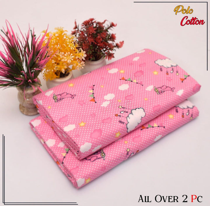 FLORAL PRINTS Girls Polo Cotton Suits for Summer 2025 2 piece Digital Printed Nexasim