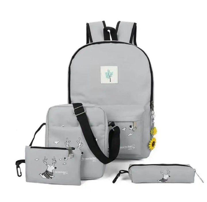 4 PIECES WOMEN AND KIDS NYLON PRINTED STYLE BAG PACKED Nexasim
