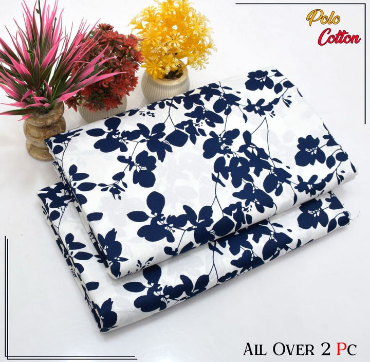 FLORAL PRINTS Girls Polo Cotton Suits for Summer 2025 2 piece Digital Printed Nexasim