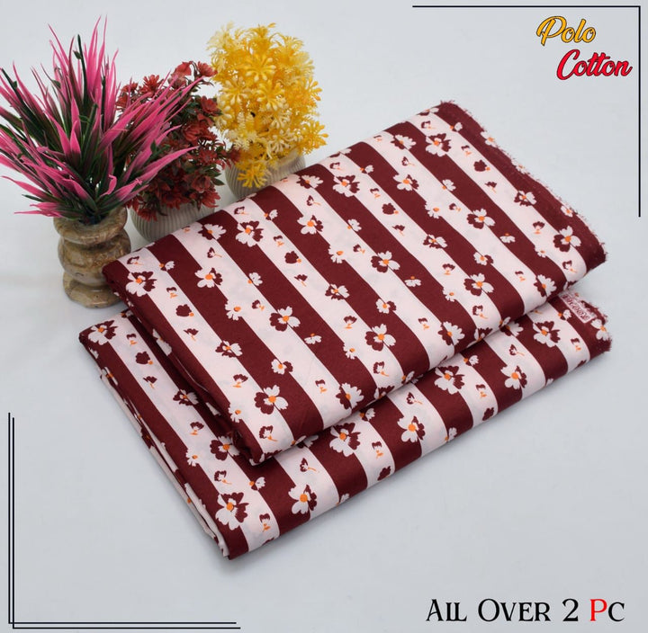FLORAL PRINTS Girls Polo Cotton Suits for Summer 2025 2 piece Digital Printed Nexasim