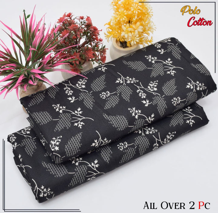 FLORAL PRINTS Girls Polo Cotton Suits for Summer 2025 2 piece Digital Printed Nexasim