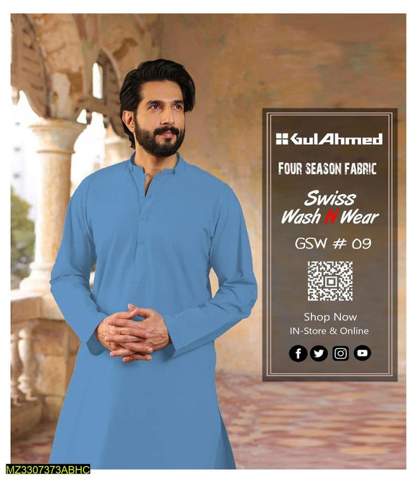 Men Unstitched Wash & Wear Plain Suits Nexasim