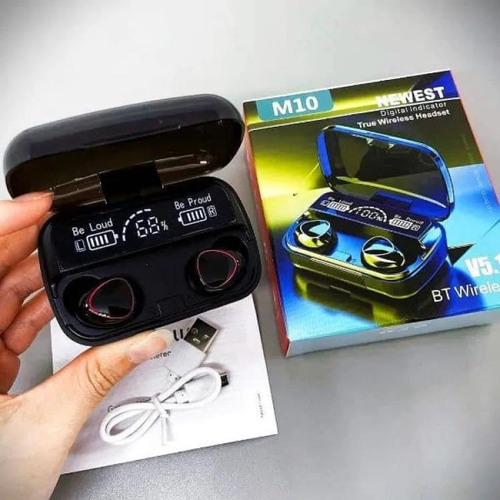 M10 Pro Wireless Earbuds, Black Ravi Rang Collection