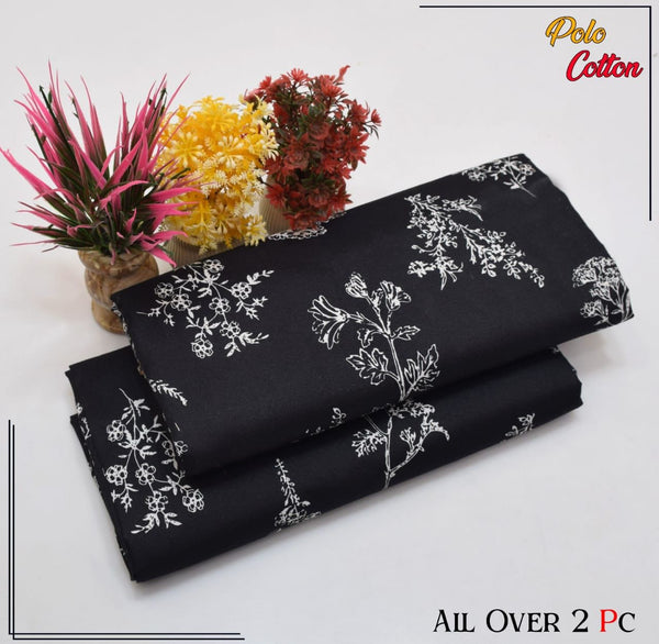 FLORAL PRINTS Girls Polo Cotton Suits for Summer 2025 2 piece Digital Printed Nexasim