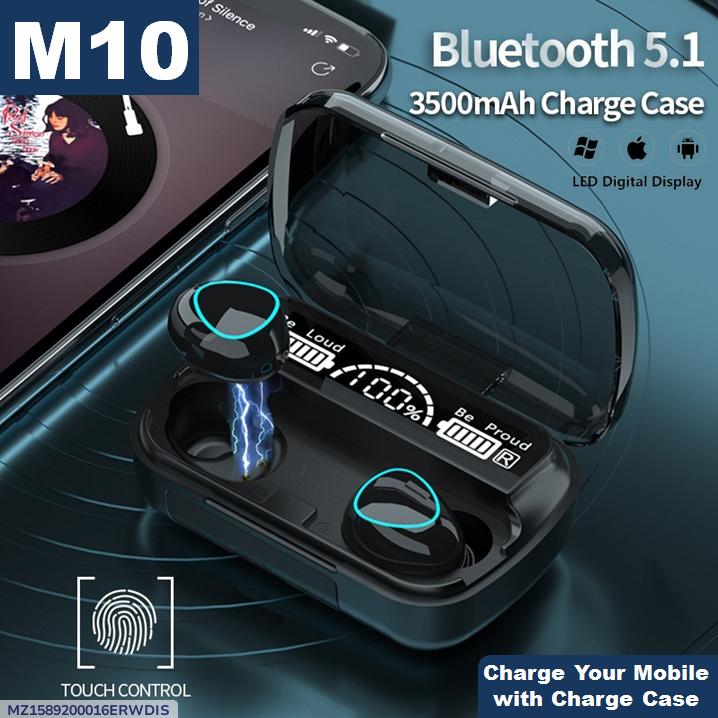 M10 Pro Wireless Earbuds, Black Ravi Rang Collection