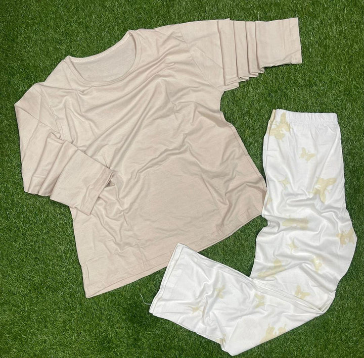 Night Suit 2Pcs Women's Stitched Plain Ravi Rang Collection