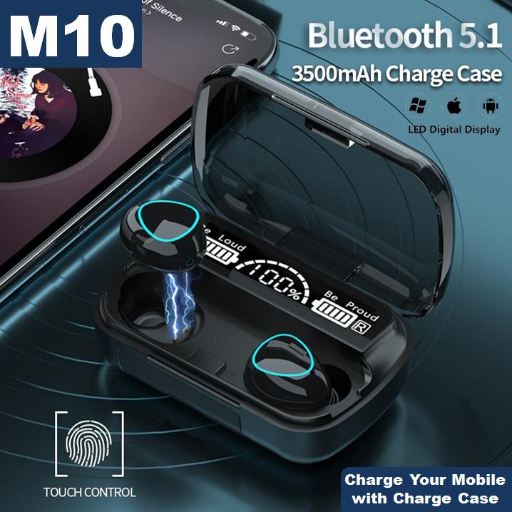M10 Pro Wireless Earbuds, Black Ravi Rang Collection