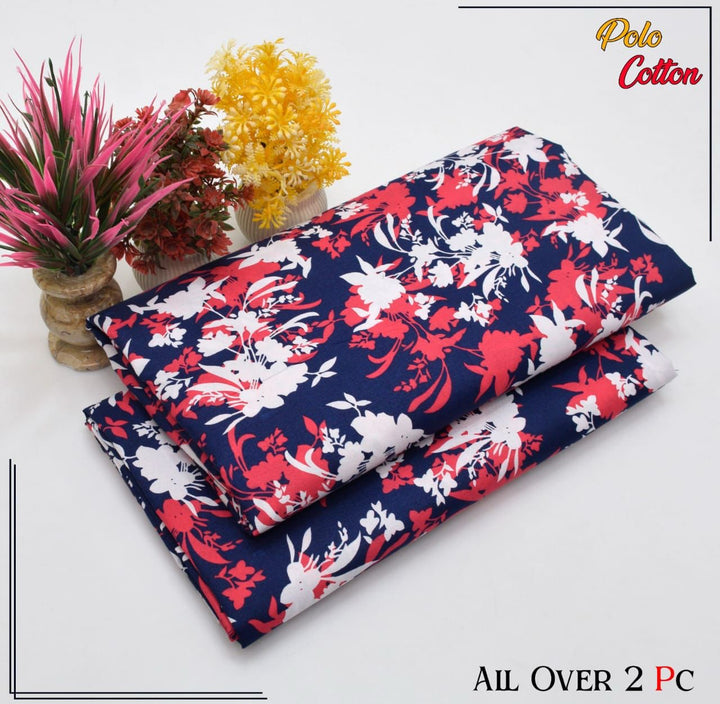 FLORAL PRINTS Girls Polo Cotton Suits for Summer 2025 2 piece Digital Printed Nexasim
