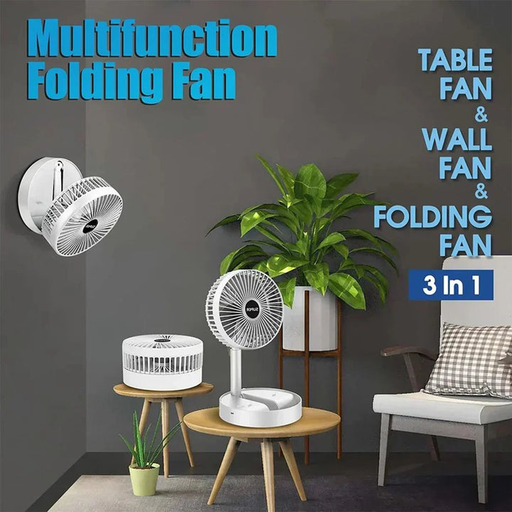 Portable Electric Mini Fan Foldable Telescopic fan with high Battery Life FSD-UZ-Traders