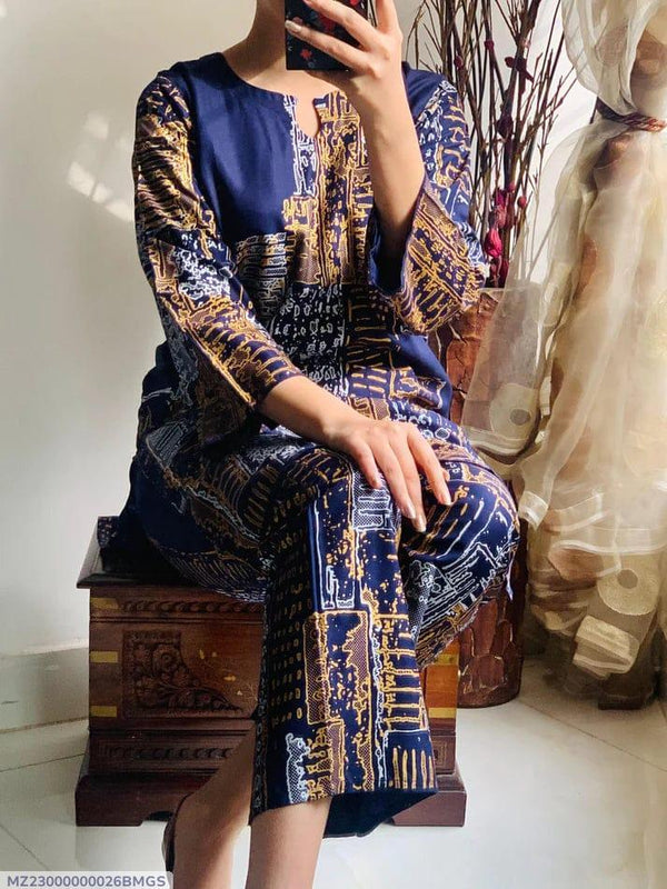 Women 2 piece suits stitched linen blocked printed shirt and trouser Nexasim