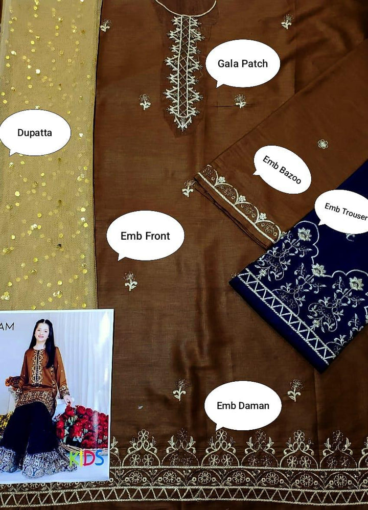 GIRL LAWN EMBROIDERED UNSTITCHED 3 PIECE SUITS Nexasim