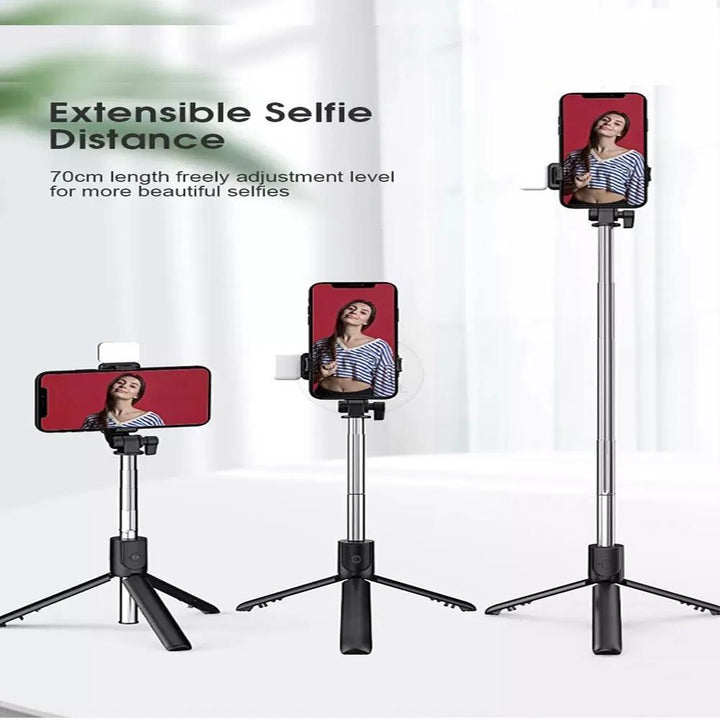 Selfie stick with LED lights mini tripod stand Nexasim