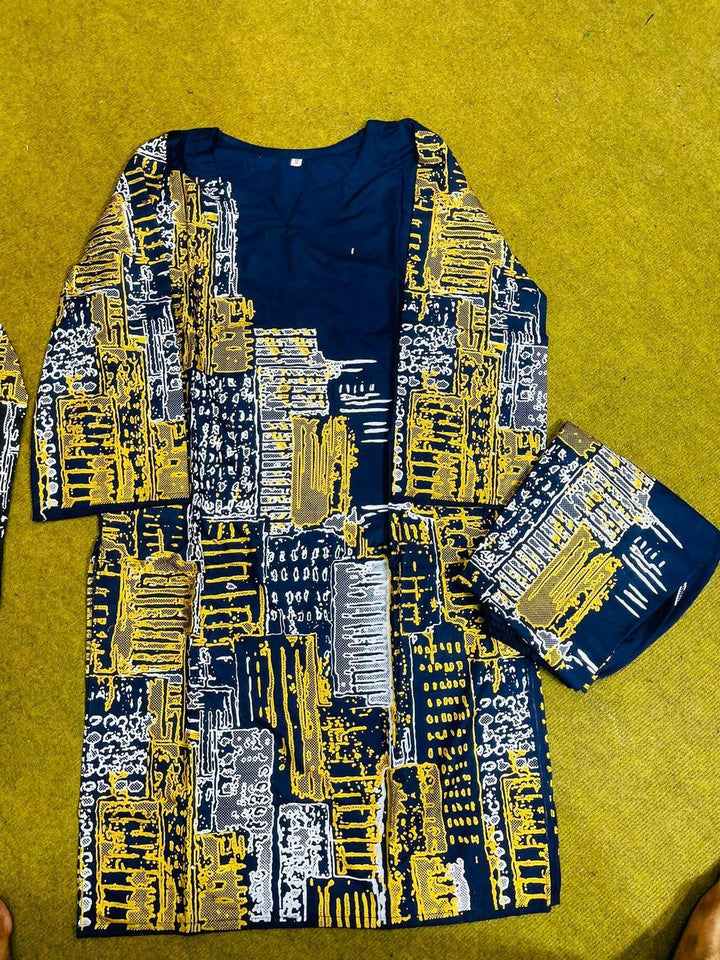 Women 2 piece suits stitched linen blocked printed shirt and trouser Nexasim