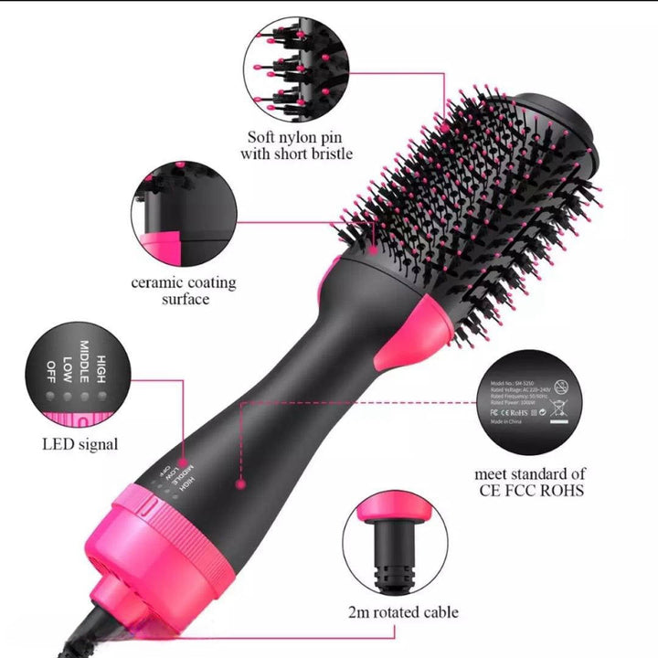 3 in 1 Hot Air Brush & Hair Curler Straightener Ravi Rang Collection