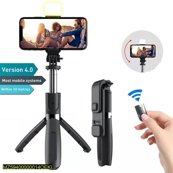 Selfie stick with LED lights mini tripod stand Nexasim