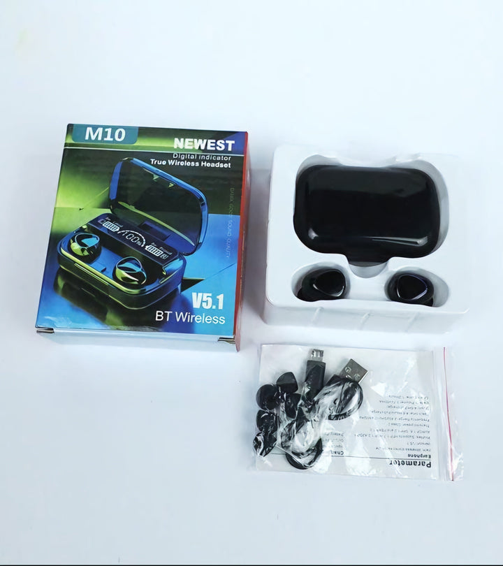 M10 Pro Wireless Earbuds, Black Ravi Rang Collection