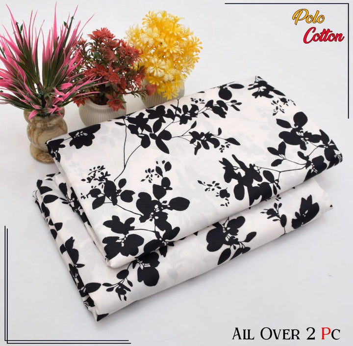 FLORAL PRINTS Girls Polo Cotton Suits for Summer 2025 2 piece Digital Printed Nexasim