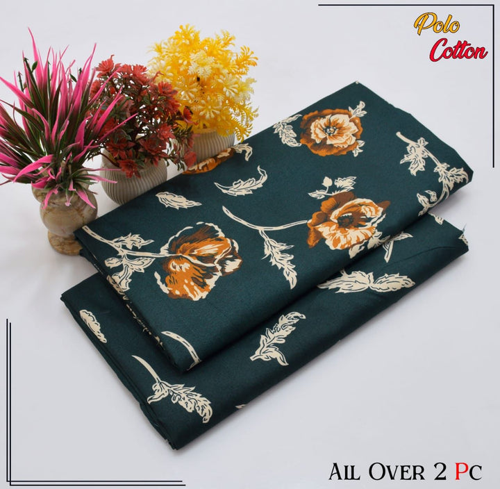 FLORAL PRINTS Girls Polo Cotton Suits for Summer 2025 2 piece Digital Printed Nexasim