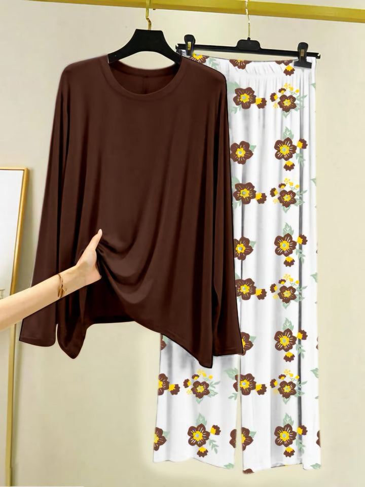 Night Suit 2Pcs Women's Stitched Plain Ravi Rang Collection