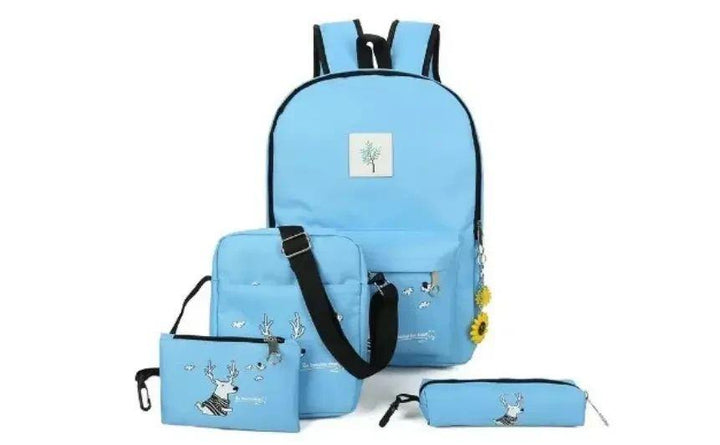 4 PIECES WOMEN AND KIDS NYLON PRINTED STYLE BAG PACKED Nexasim