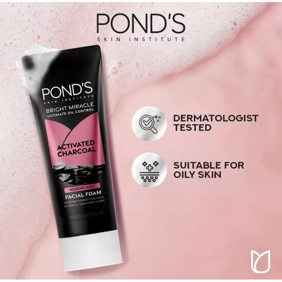 Ponds Face wash Activated Charcoal – 100g imported Nexasim