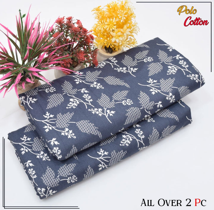 FLORAL PRINTS Girls Polo Cotton Suits for Summer 2025 2 piece Digital Printed Nexasim