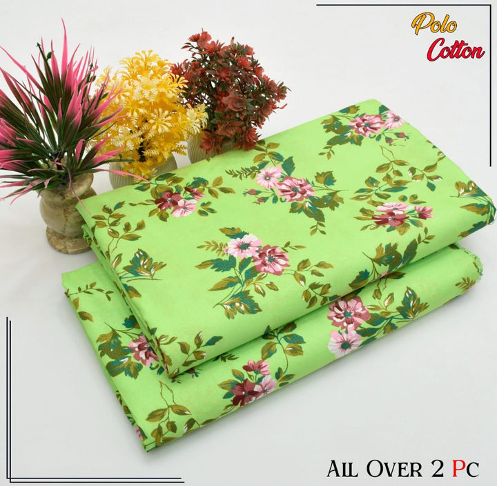 FLORAL PRINTS Girls Polo Cotton Suits for Summer 2025 2 piece Digital Printed Nexasim