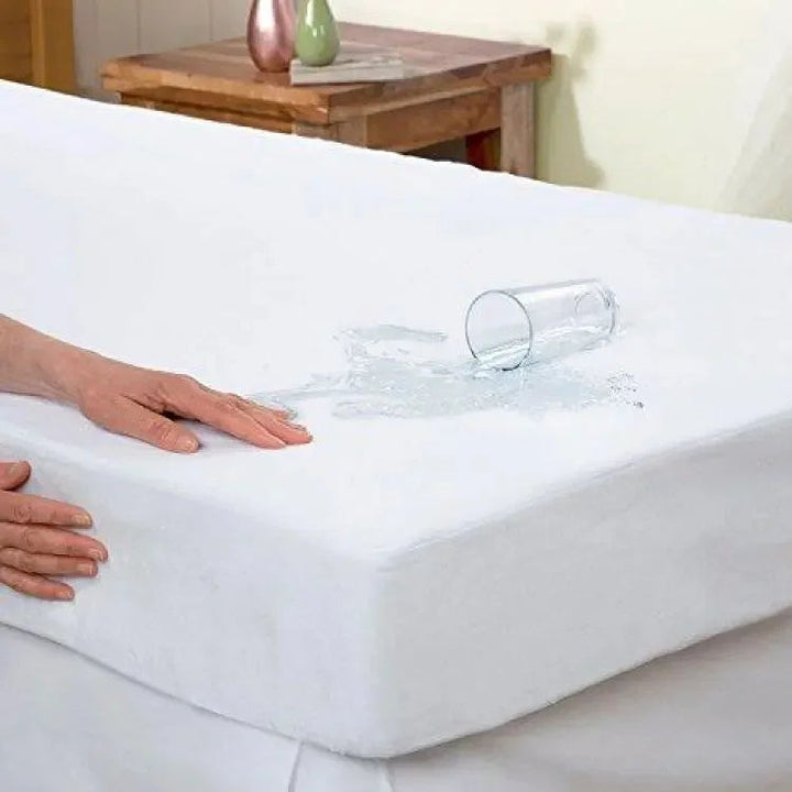 Waterproof Double Bed Mattress Cover Material Cotton Color Random 6 By 6.5 Feet Avuke Goods